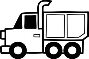 hand gezeichnete lkw-illustration vektor