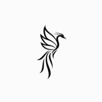 fågel Fenix logotyp vektor ikon illustration