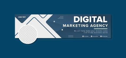 digitales Marketing-Banner-Design Titelseite Social Media vektor