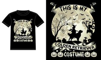 Dies ist mein Golden Retriever-Kostüm im lustigen Halloween-T-Shirt des Mondes vektor