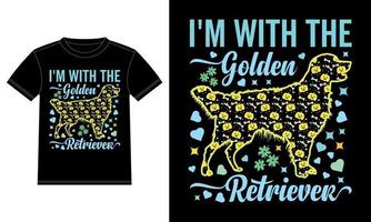 ich bin mit dem lustigen Halloween-T - Shirt des goldenen Apportierhunds vektor