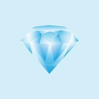 schöne funkelnde blaue diamantillustration vektor