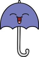 niedlicher Cartoon-Regenschirm vektor