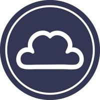 einfaches kreisförmiges Cloud-Symbol vektor