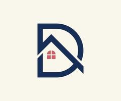 buchstabe d home logo vektor