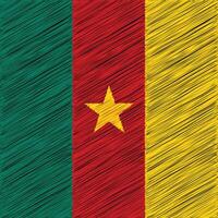 cameroon nationell dag 20 Maj, fyrkant flagga design vektor