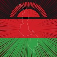 malawi oberoende dag Karta design vektor