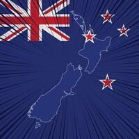 Neuseeland Nationalfeiertag Kartendesign vektor