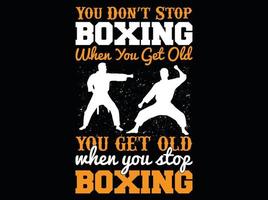 boxning t-shirt design vektor