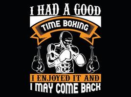 boxning t-shirt design vektor