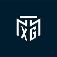 xg monogram första logotyp med abstrakt geometrisk stil design vektor