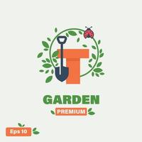 garten-alphabet-t-logo vektor