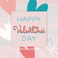 hjärtans dag hälsning kort i minimalistisk stil på rosa bakgrund. gåva låda, färgrik söt hjärtan, text för hälsning kort, inbjudningar. romantisk design. vektor illustration.