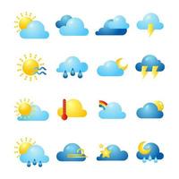 Cloud-Icons gesetzt vektor