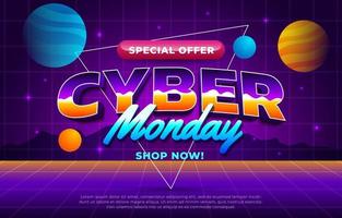 Cyber Monday-Verkaufsplakat vektor