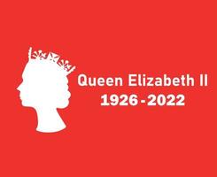 elizabeth queen 1926 2022 weißes gesicht porträt britisch vereinigtes königreich national europa land vektor illustration abstraktes design mit rotem hintergrund