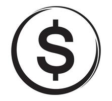 Münzsymbol. Geld-Design. flaches symbol des golddollars. Vektor-Illustration vektor