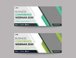 business webinar konferenz banner design template.live konferenz oder einladung banner.eps vektor