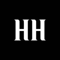 hh hh Buchstabe Logo-Design. anfangsbuchstabe hh großbuchstaben monogramm logo weiße farbe. vektor