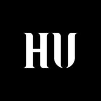 hu hu Brief Logo-Design. anfangsbuchstabe hu großbuchstabe monogramm logo weiße farbe. hu-Logo, hu-Design. hu, hu vektor