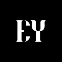 ey ey-Buchstaben-Logo-Design. anfangsbuchstabe ey großbuchstabe monogramm logo weiße farbe. Ey-Logo, Ey-Design. ey, ey vektor