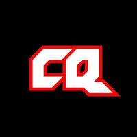 cq logotyp design, första cq brev design med sci-fi stil. cq logotyp för spel, esport, teknologi, digital, gemenskap eller företag. c q sport modern kursiv alfabet font. typografi urban stil teckensnitt. vektor