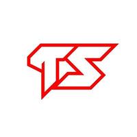 ts logotyp design, första ts brev design med sci-fi stil. ts logotyp för spel, esport, teknologi, digital, gemenskap eller företag. t s sport modern kursiv alfabet font. typografi urban stil teckensnitt. vektor