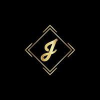 J-Buchstaben-Logo-Design für Mode-, Schönheits- und Spa-Unternehmen. j Buchstabe Vektorsymbol. j goldenes Logo vektor