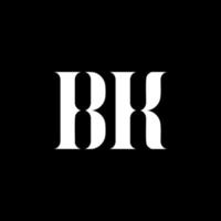 bk b k brev logotyp design. första brev bk versal monogram logotyp vit Färg. bk logotyp, b k design. bk, b k vektor
