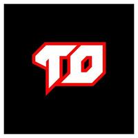 td logotyp design, första td brev design med sci-fi stil. td logotyp för spel, esport, teknologi, digital, gemenskap eller företag. t d sport modern kursiv alfabet font. typografi urban stil teckensnitt. vektor