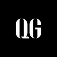 qg qg Buchstabe Logo-Design. Anfangsbuchstabe qg Monogramm-Logo in Großbuchstaben weiße Farbe. qg-Logo, qg-Design. qg, qg vektor