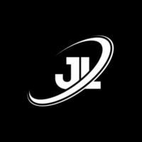 JL JL Buchstabe Logo-Design. anfangsbuchstabe jl verknüpfter kreis großbuchstaben monogramm logo rot und blau. JL-Logo, JL-Design. jl, jl vektor