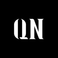 qn qn-Buchstaben-Logo-Design. Anfangsbuchstabe qn Monogramm-Logo in Großbuchstaben weiße Farbe. qn-Logo, qn-Design. qn, qn vektor