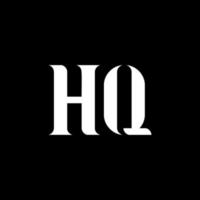 hq h q brev logotyp design. första brev hq versal monogram logotyp vit Färg. hq logotyp, h q design. hq, h q vektor