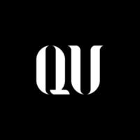 qu qu-Buchstaben-Logo-Design. anfangsbuchstabe qu großbuchstaben monogramm logo weiße farbe. qu-Logo, qu-Design. qu, qu vektor