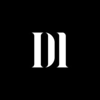 Design des Logos mit dem Buchstaben di di. anfangsbuchstabe di großbuchstaben monogramm logo weiße farbe. di-Logo, di-Design. habe ich vektor