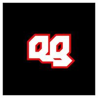 qg logotyp design, första qg brev design med sci-fi stil. qg logotyp för spel, esport, teknologi, digital, gemenskap eller företag. q g sport modern kursiv alfabet font. typografi urban stil teckensnitt. vektor
