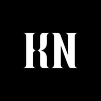 k kn-Buchstaben-Logo-Design. anfangsbuchstabe kn großbuchstaben monogramm logo weiße farbe. kn-Logo, kn-Design. kn, kn vektor