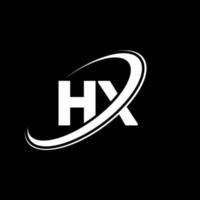 hx hx Buchstabe Logo-Design. Anfangsbuchstabe hx verknüpfter Kreis Monogramm-Logo in Großbuchstaben rot und blau. hx-Logo, hx-Design. hx, hx vektor