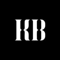 kb kb-Buchstaben-Logo-Design. anfangsbuchstabe kb großbuchstaben monogramm logo weiße farbe. kb-Logo, kb-Design. kb, kb vektor