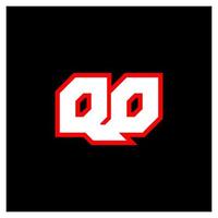 qd logotyp design, första qd brev design med sci-fi stil. qd logotyp för spel, esport, teknologi, digital, gemenskap eller företag. q d sport modern kursiv alfabet font. typografi urban stil teckensnitt. vektor