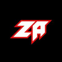 za logotyp design, första za brev design med sci-fi stil. za logotyp för spel, esport, teknologi, digital, gemenskap eller företag. z en sport modern kursiv alfabet font. typografi urban stil typsnitt vektor