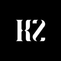 kz kz-Buchstaben-Logo-Design. anfangsbuchstabe kz großbuchstaben monogramm logo weiße farbe. kz-Logo, kz-Design. kz, kz vektor