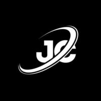 JC JC-Brief-Logo-Design. anfangsbuchstabe jc verknüpfter kreis großbuchstaben monogramm logo rot und blau. JC-Logo, JC-Design. jc, jc vektor