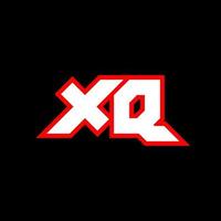 xq-Logo-Design, anfängliches xq-Buchstabendesign im Sci-Fi-Stil. xq-Logo für Spiel, Esport, Technologie, Digital, Community oder Business. xq Sport moderne kursive Schriftart. Typografie Schriftarten im urbanen Stil. vektor