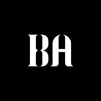 ba b en brev logotyp design. första brev ba versal monogram logotyp vit Färg. ba logotyp, b en design. ba, b en vektor