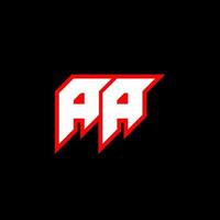 AA-Buchstaben-Logo-Design auf schwarzem Hintergrund. aa kreatives Initialen-Buchstaben-Logo-Konzept. aa-Icon-Design. AA-Icon-Design mit weißen und roten Buchstaben auf schwarzem Hintergrund. aa vektor