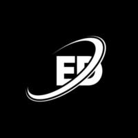 ed ed-Buchstaben-Logo-Design. anfangsbuchstabe ed verknüpfter kreis großbuchstaben monogramm logo rot und blau. Ed-Logo, Ed-Design. Hrsg., Hrsg vektor