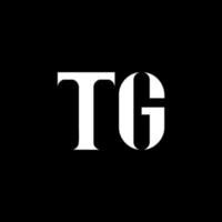 tg tg Buchstabe Logo-Design. anfangsbuchstabe tg verknüpfter kreis großbuchstaben monogramm logo weiße farbe. TG-Logo, TG-Design. tg, tg vektor