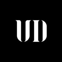 ud u d brev logotyp design. första brev ud länkad cirkel versal monogram logotyp vit Färg. ud logotyp, u d design. ud, u d vektor